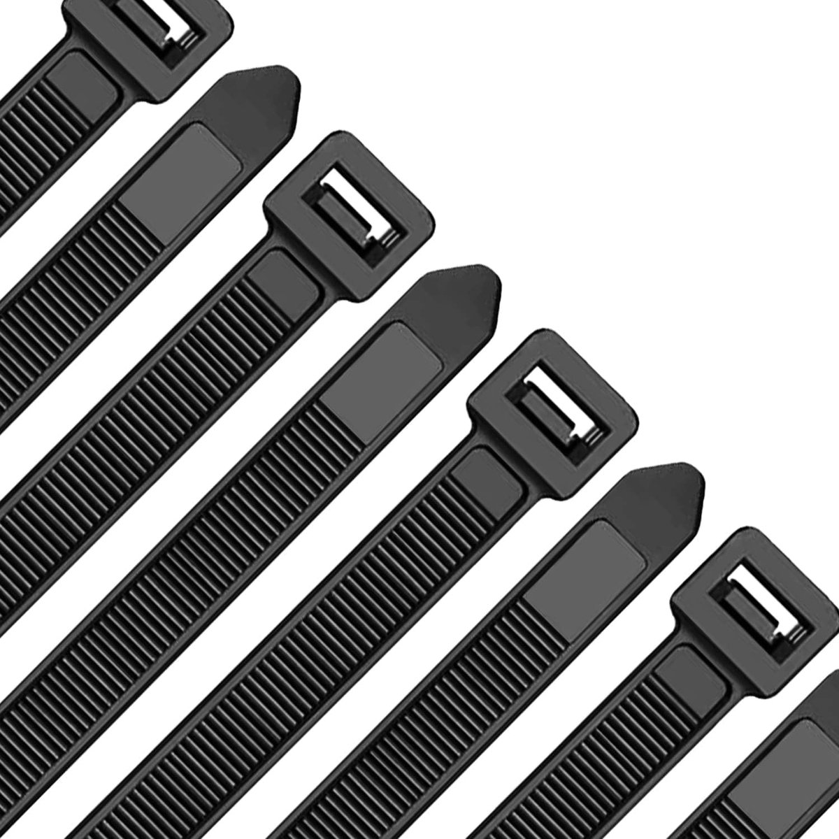Kabelbinders 250mm x 7.6mm - UV-bestendig nylon - 55kg treksterkte - ideaal voor kabelbeheer - ShopVlot