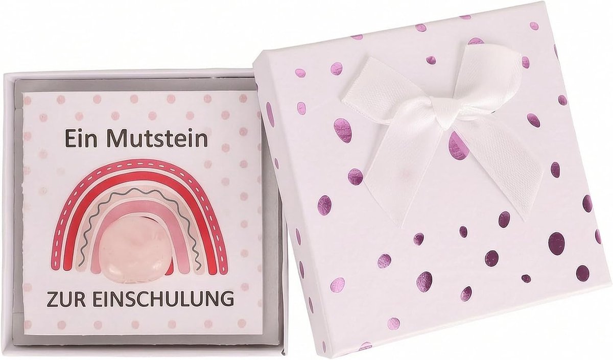 Mutsteen voor kinderen - 2-3 cm - Gelukssteen voor eerste schooldag - Ideaal cadeau voor schoolkinderen - ShopVlot