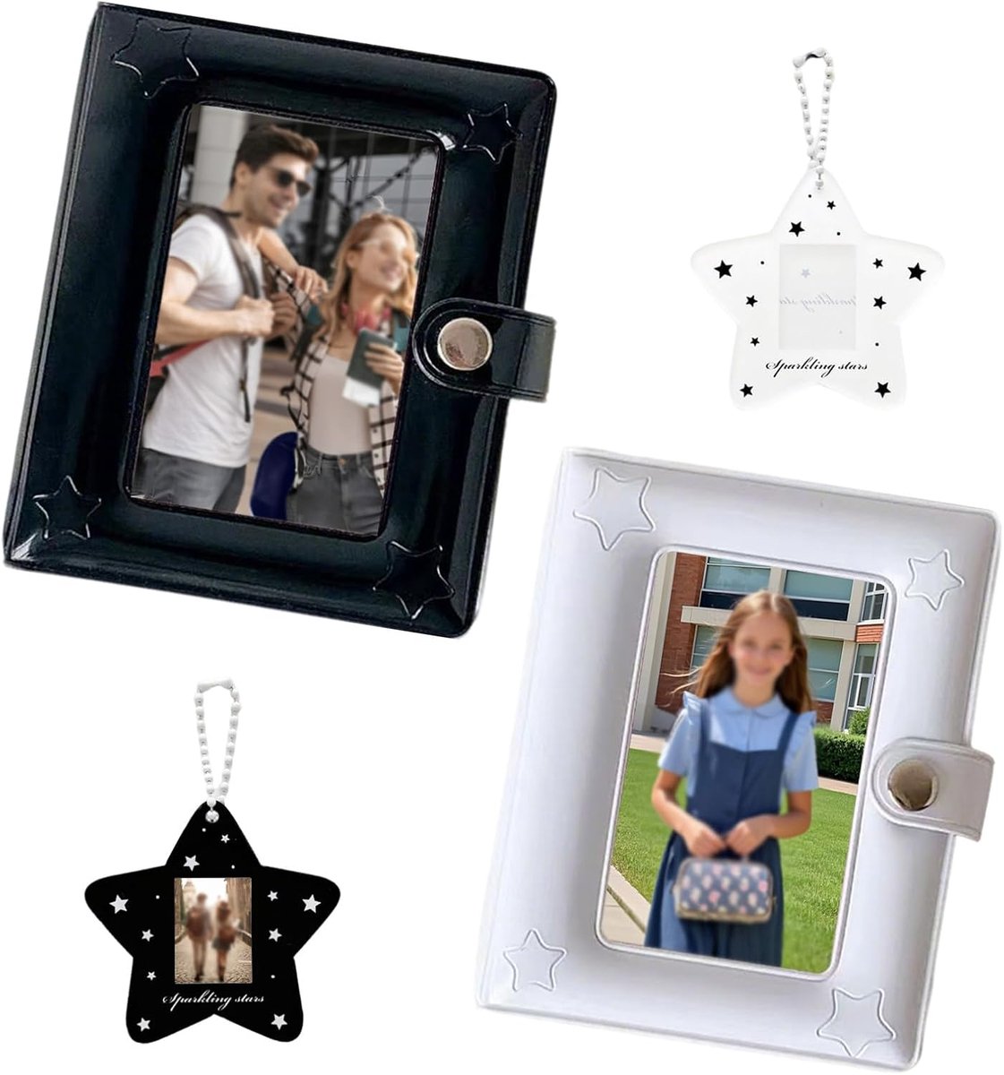 Fotokaarthouder voor 84 foto's - set met ster sleutelhanger - 2 mini-fotoalbums - perfect voor Kpop herinneringen - ShopVlot