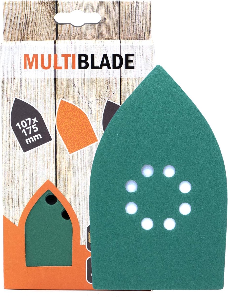 Schuurpapier Velcro 107 x 175 mm - 360 grit - 8 gaten - voor hout en metaal - ShopVlot