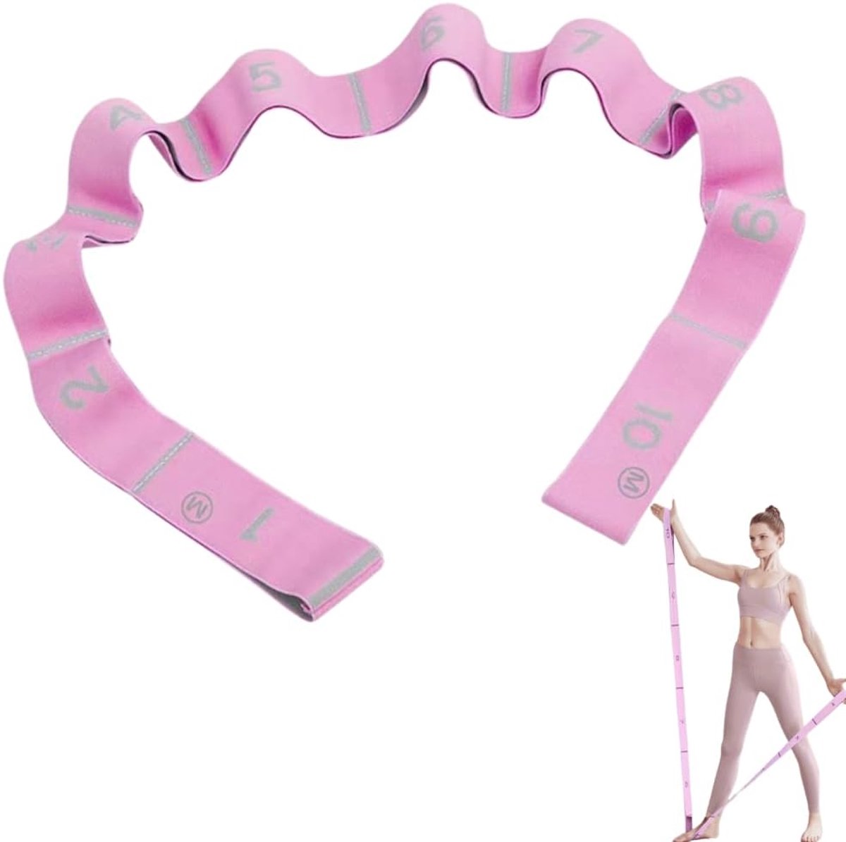 Elastic fitness banden met 10 sterkte niveaus - nylon - duurzaam ontwerp - ideaal voor yoga - ShopVlot
