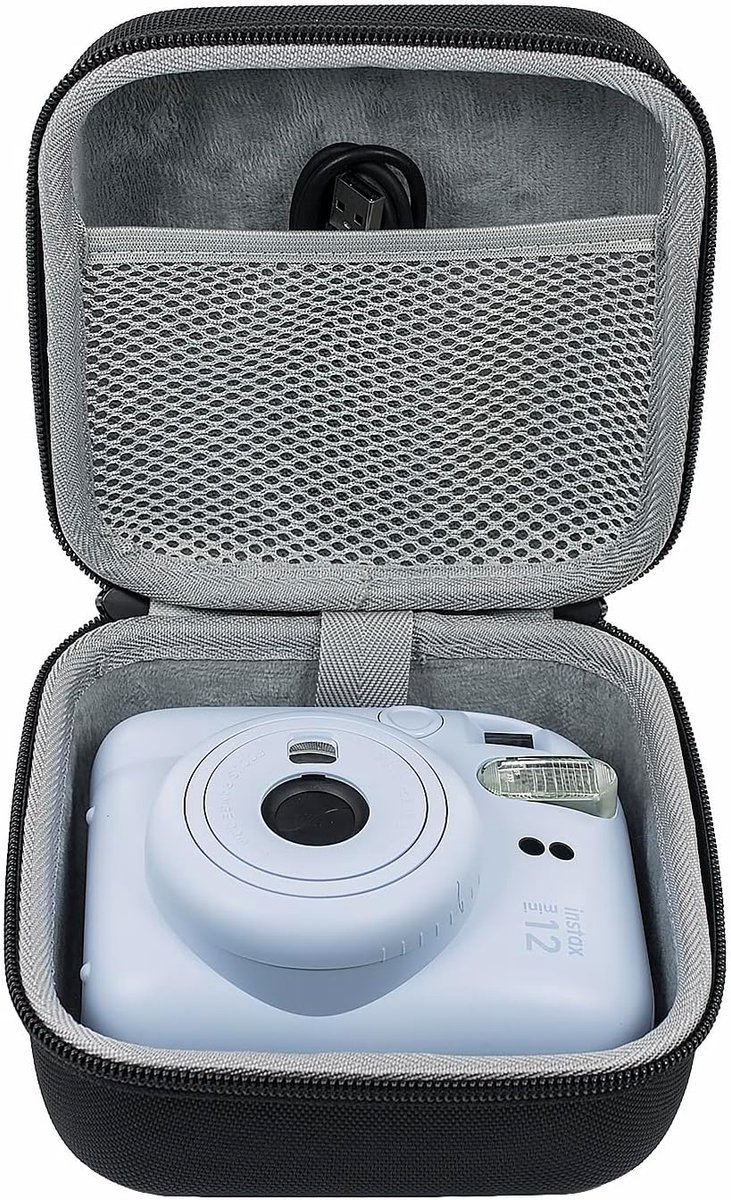 Hard Case voor Instax Mini 12 Photo Printers - Zwart EVA - Schokbestendig - Ideaal voor reizen - ShopVlot
