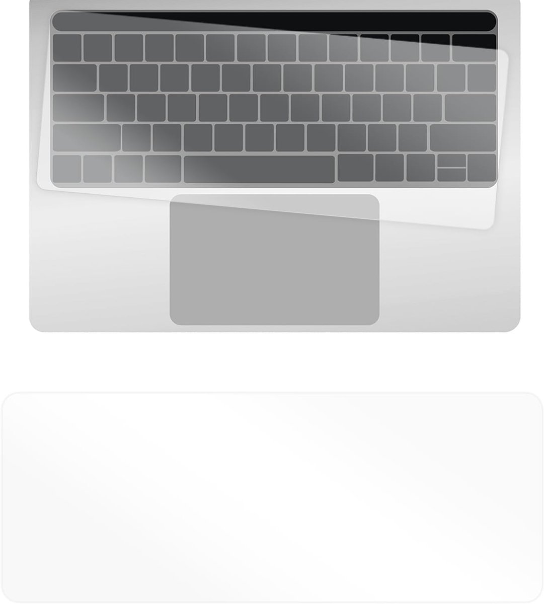 Laptop toetsenbordbeschermer 310 x 130 mm - waterdicht silicone - anti-stof en morsen - ShopVlot