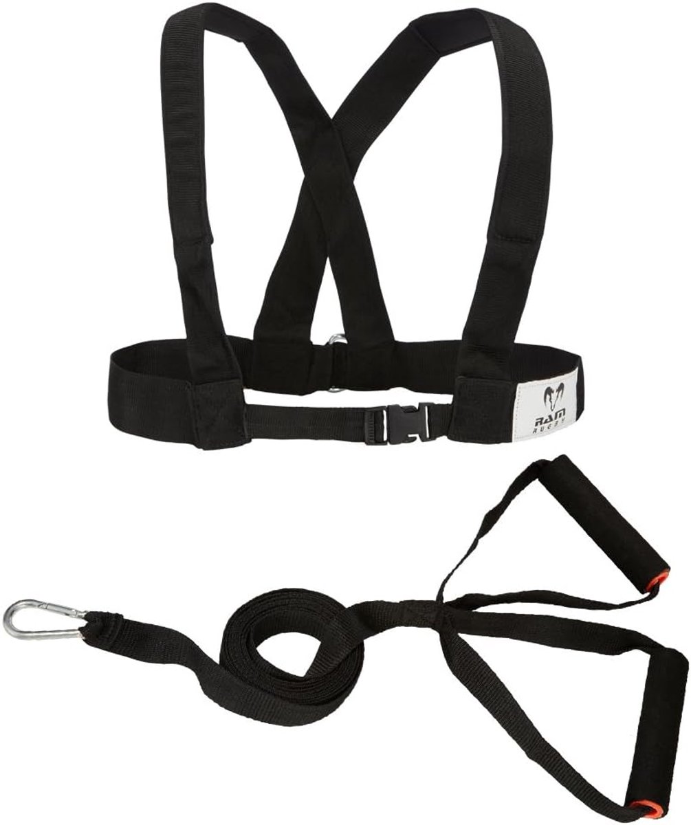 Rugby weerstandstrainer - zware harness en riem - ideaal voor duo training - inclusief draagtas - ShopVlot