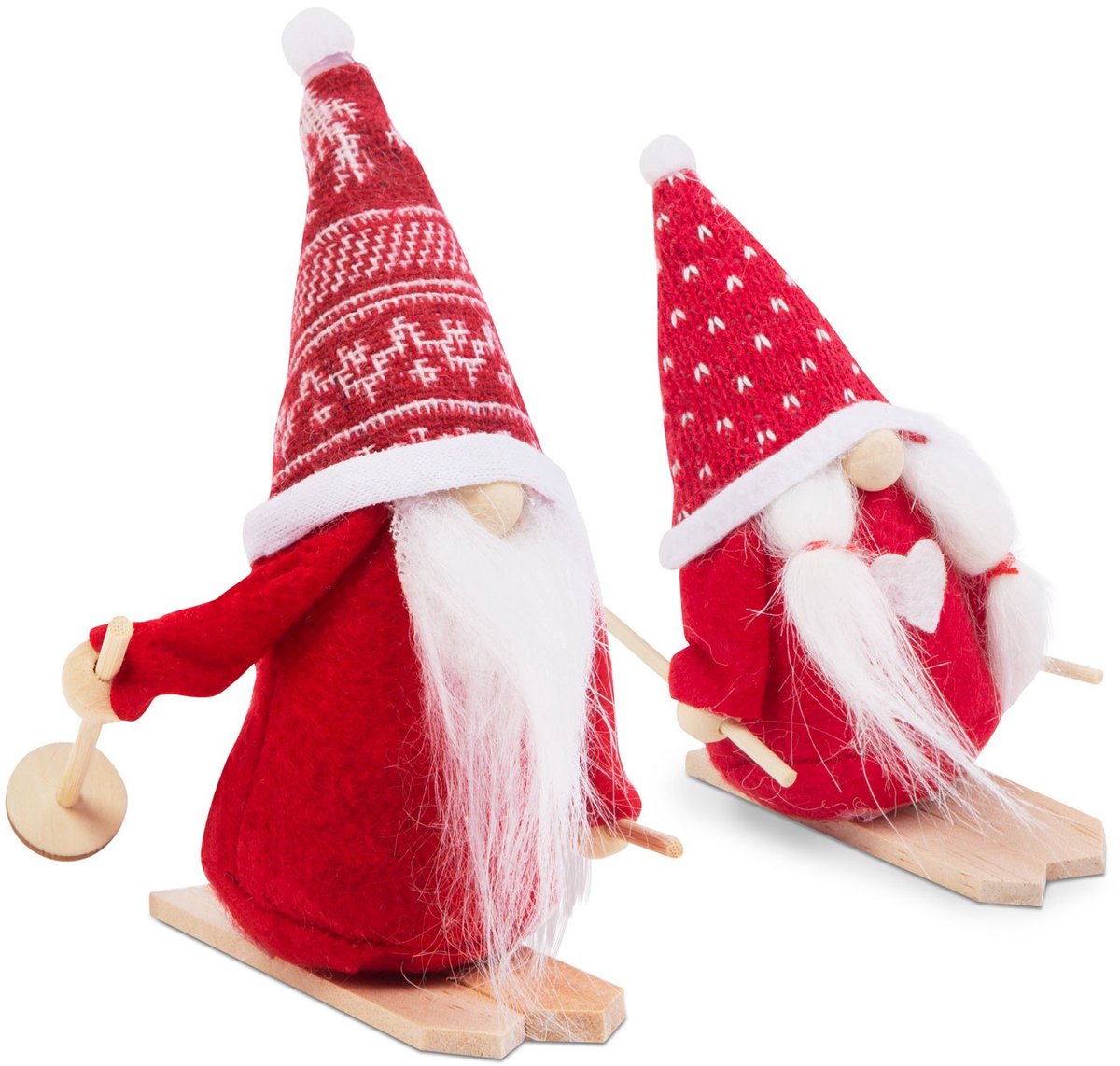 Kerst Scandinavische elf - 7 x 13 x 15 cm - 2 soorten 1 Stuks [58350]