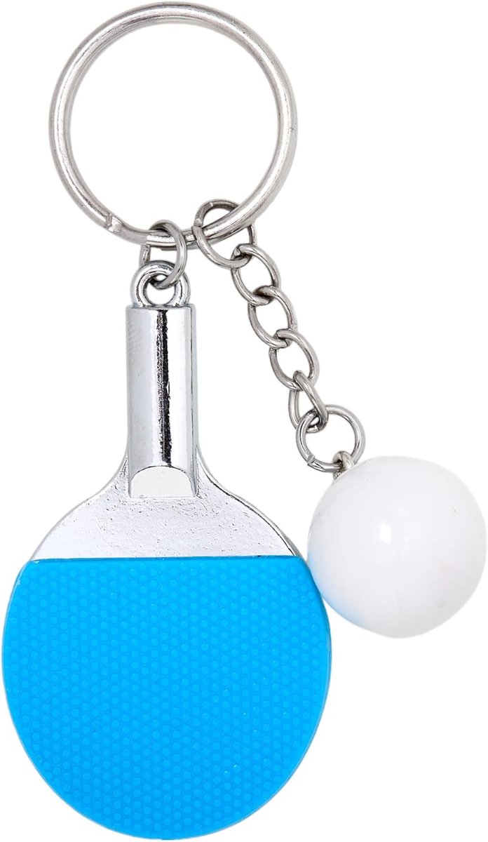 Hanger tafeltennis - blauw - één maat - ideaal voor sleutels of sporttas - ShopVlot