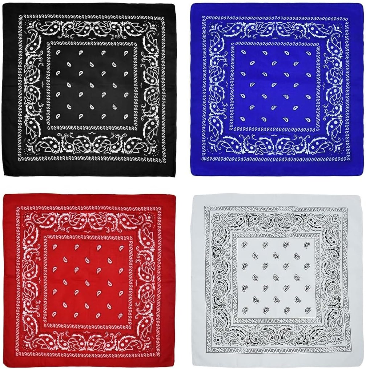 Katoenen hoofddoek voor heren en dames - kleurrijk paisley patroon - multifunctionele sjaals - ideaal voor fietsen - ShopVlot