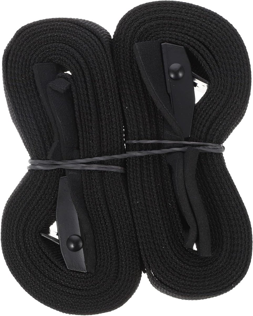 Spanriemen Polyester - Bindriemen Aanhanger - Autolading Zekeren - Met Zinklegering Haken - 300 cm Lengte - Zwart