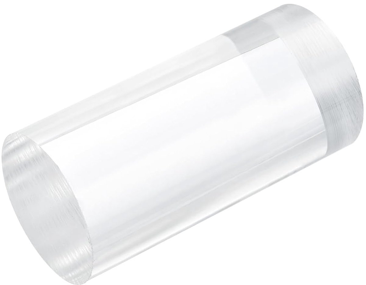 1 stuk ronde acrylstaven 50 mm x 100 mm, doorzichtige acrylkunststof staven voor knutselwerk, 50 mm x 100 mm