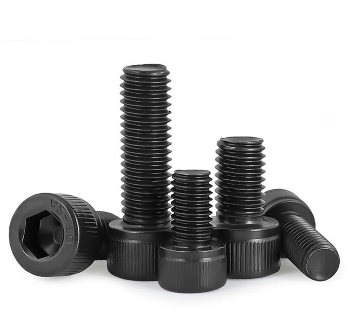 10 stuks M6 X 35mm Socketkopbouten - Cilinderkopbouten met zeshoekige sleutel RVS 304 - Volledig geschroefde zwarte bouten