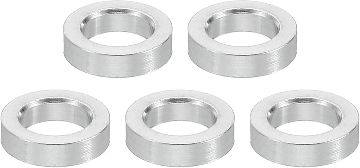M5 Aluminium Spacers, 5 Stks Metalen Spacer Aluminium 5.2mm ID x 8mm OD x 2mm L Aluminium Spacer Schroef Standoff Ronde voor 1/5 "of M5 Schroefbouten