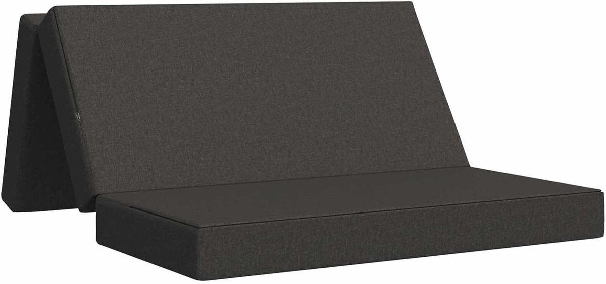 Klapbank bed 140 x 67 x 45 cm donkergrijs, opvouwbare slaapbank als dagbed stijlvolle vloerbank voor kleine woningen logeerkamer 900221