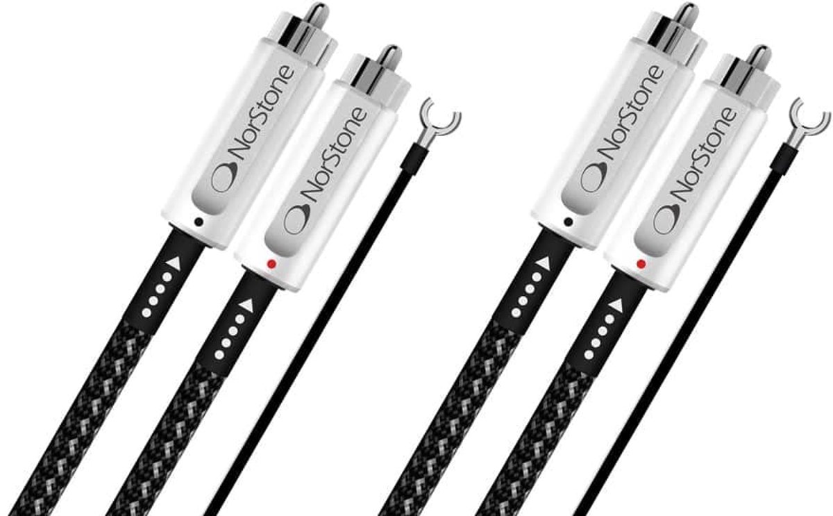 RCA kabel 1m met aardverbinding - hoogwaardige verbinding - geschikt voor audio-apparatuur - SnelShoppen