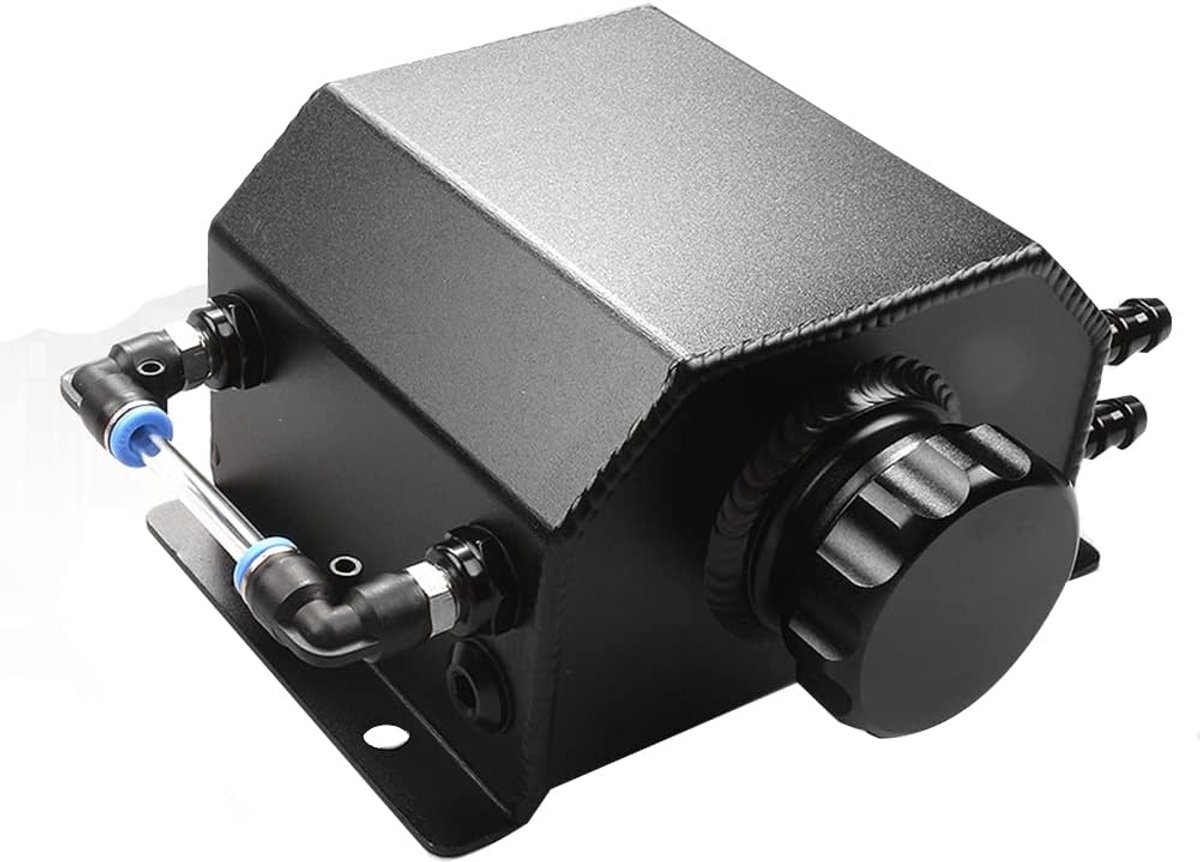 1L universele vierkante overloopkan olietank olietank olietank auto-accessoires, zwart
