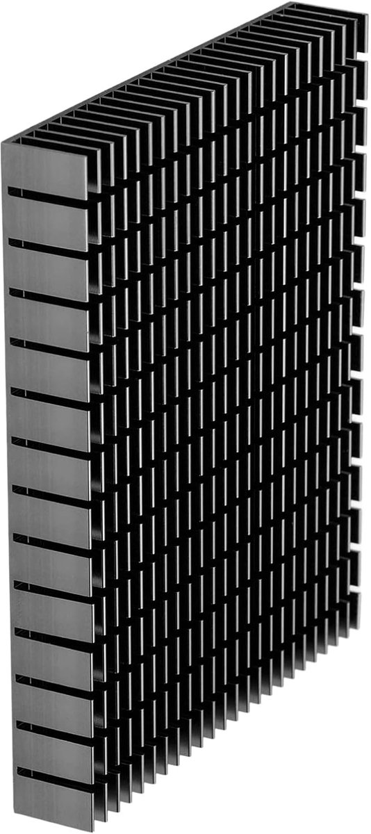 Aluminium Koellichaam, 150x120x20mm Koeling Radiator Koeling voor CPU Eindversterker Printplaat(zwart)