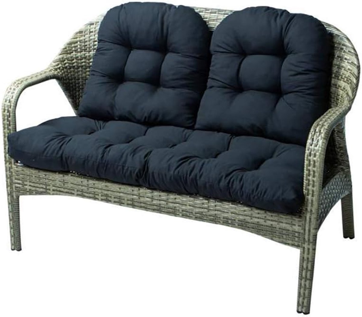 Seat Kussen, Tuin Stoelkussen voor Garden Zonnestoel, High Back Chair Kussen buiten Coffee (No voorzitter),Black