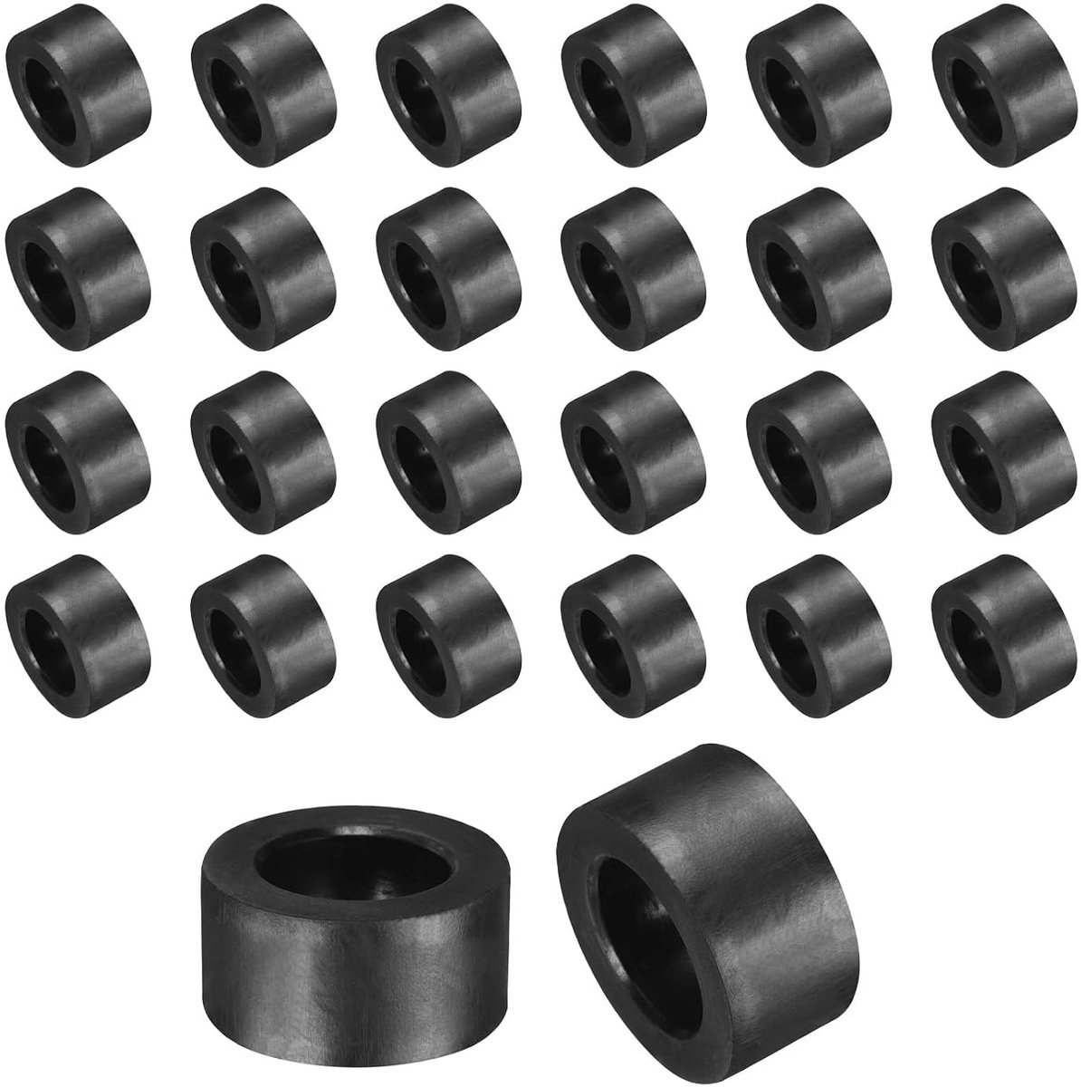 36 stuks rubberen sluitringen, 30 mm buitendiameter x 18 mm binnendiameter x 15 mm hoogte, ronde rubberen bussen, dikke rubberen sluitringen, voor huis- en autoaccessoires