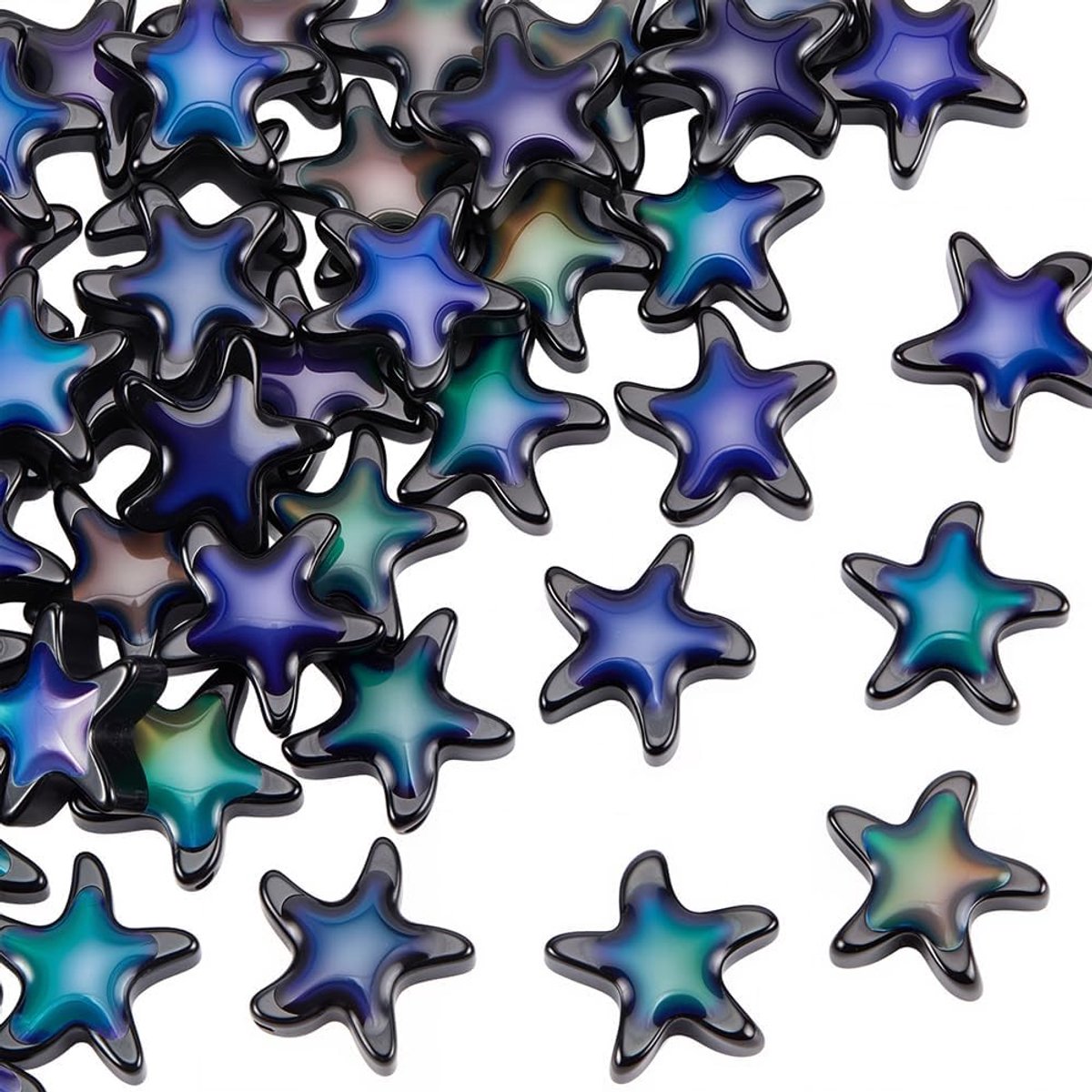 Kralen Stemming Kralen Leuke Temperatuur Sensing Kleur Veranderende Zwart Crystal Zomer Oceaan Zee Ster Losse Spacers Voor Armband Maken Diy Ketting Oorbel Ambachten