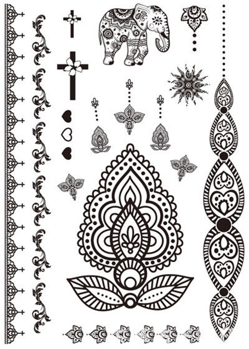Tijdelijke tattoo mystic mandala parade enkel 3 dagen