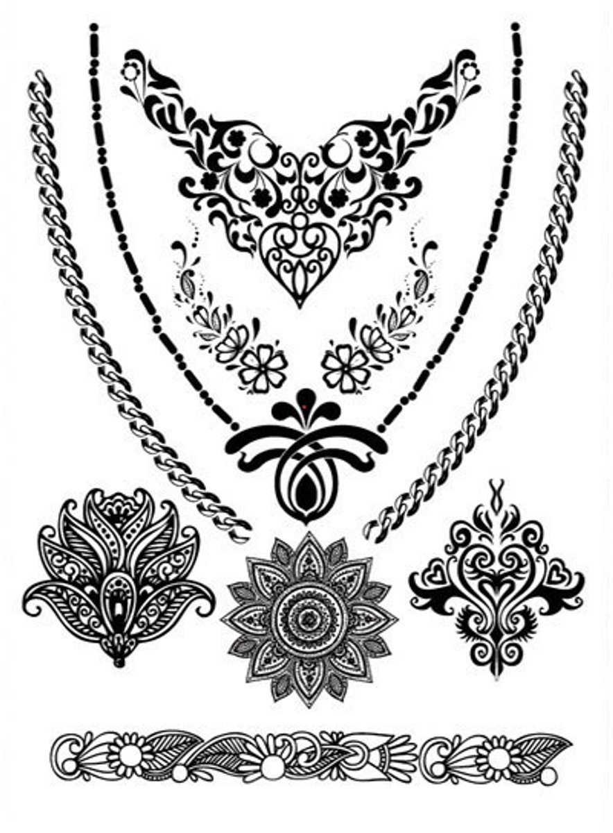 Tijdelijke tattoo lace treasure enkel 3 dagen