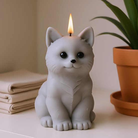 Staande kattenkaars, gietvorm, siliconen vormen voor het maken van aromatherapiekaarsen, gips, klei, ambachtelijke kaars, huisdecoratie — afbeelding 5