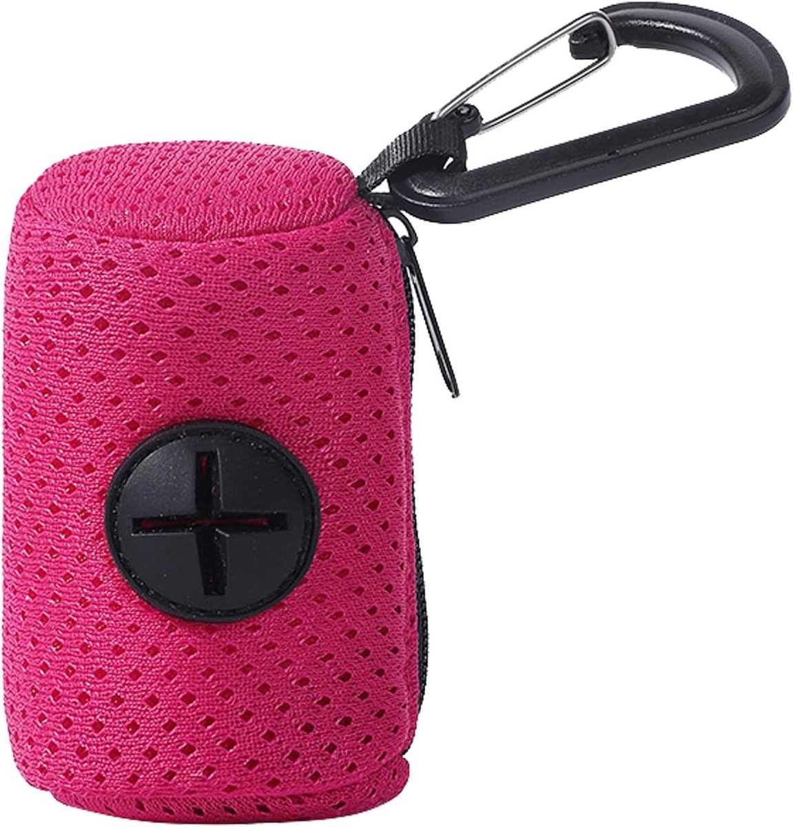 Lijnbevestigingshouder van netstof met ritssluiting | poepzakhouder, draagbare dispenser, opbergaccessoires voor hondenwandelingen, outdoor-training, reinigingsset, tas