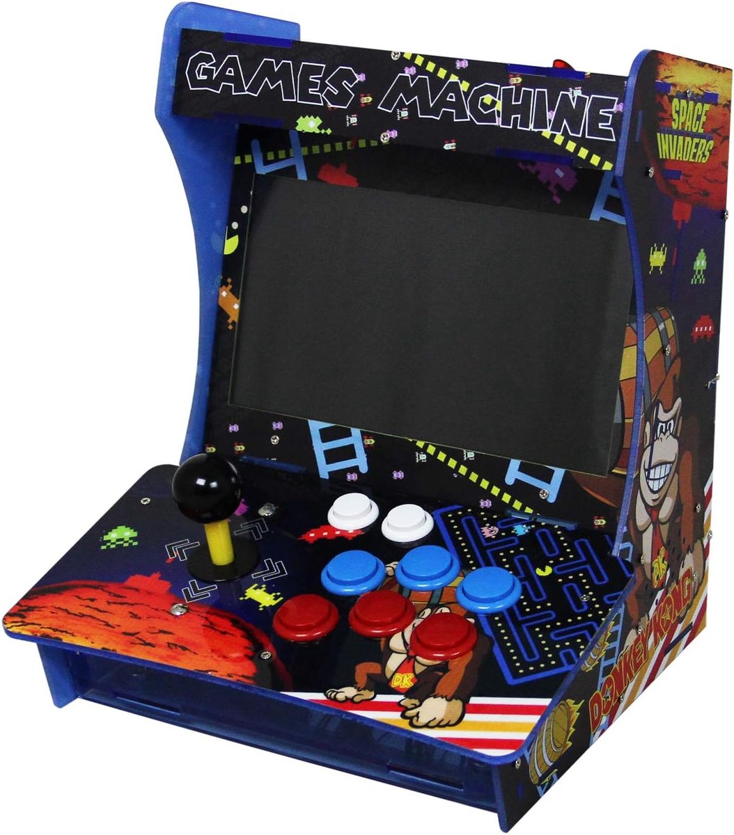 Arcade spelmachine mini tabletop - 10,1 inch scherm - 3303 klassieke spellen - ruimtebesparend ontwerp - SnelShoppen