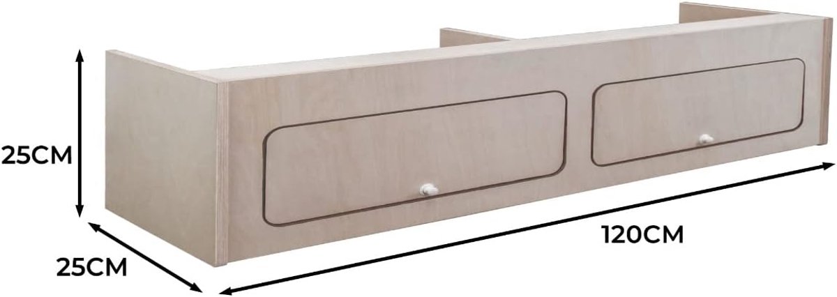 Bovenkast met 2 Deuren - Lichtgewicht Berken Plywood - Soft-Close Scharnieren - Organiseer uw Campervan - SnelShoppen