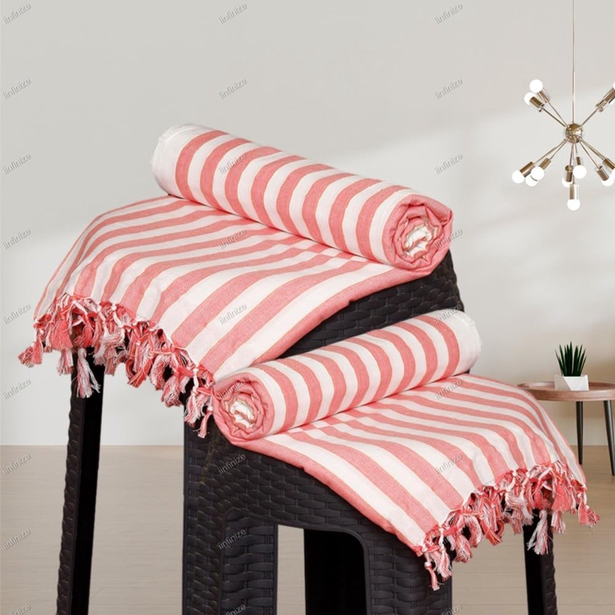 Katoenen Dekbedset 50 x 90 Inch - Boho Khes Handgeverfd - Traditioneel Gestreept - Perfect voor Zomergebruik - SnelShoppen