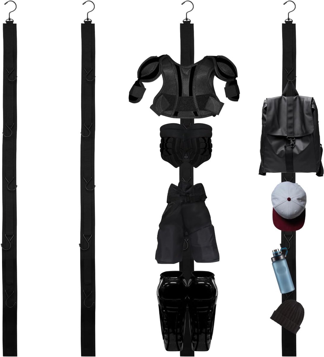 2 Stuks Hockeyapparatuur Droogstandaards, 5-Haken Draagbare Hockeyuitrustinghanger Droogrek voor Hockeyapparatuur Organizer voor Sportartikelen voor Ijshockey Schaatsen Honkbal Voetbal Thuis