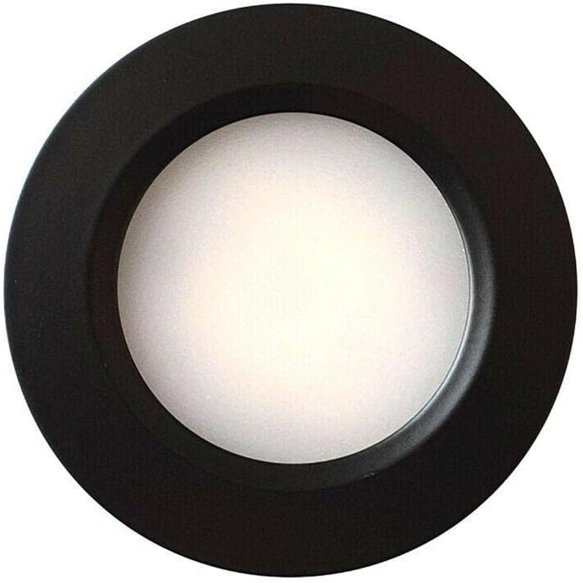 Zwarte LED Spot Verlichting 12V 24V Dimbaar Inbouw Downlights Voor Motorhome, Caravan, Campervan en Bootverlichting (Warm Wit, 3000K) - Pakket van 1.