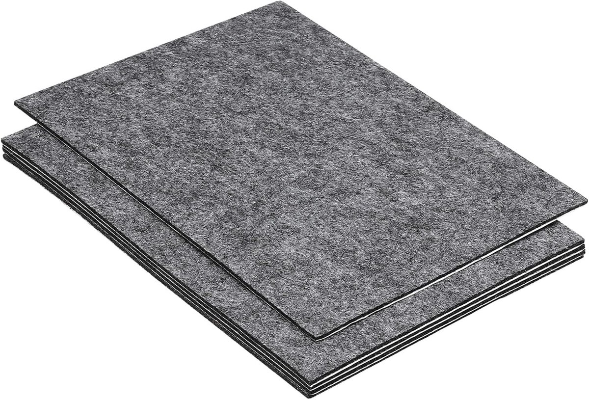 20x15 cm grijs vilt meubelkussen, 5 stuks, rechthoekig, met zelfklevende achterkant, antislip, krasbestendig