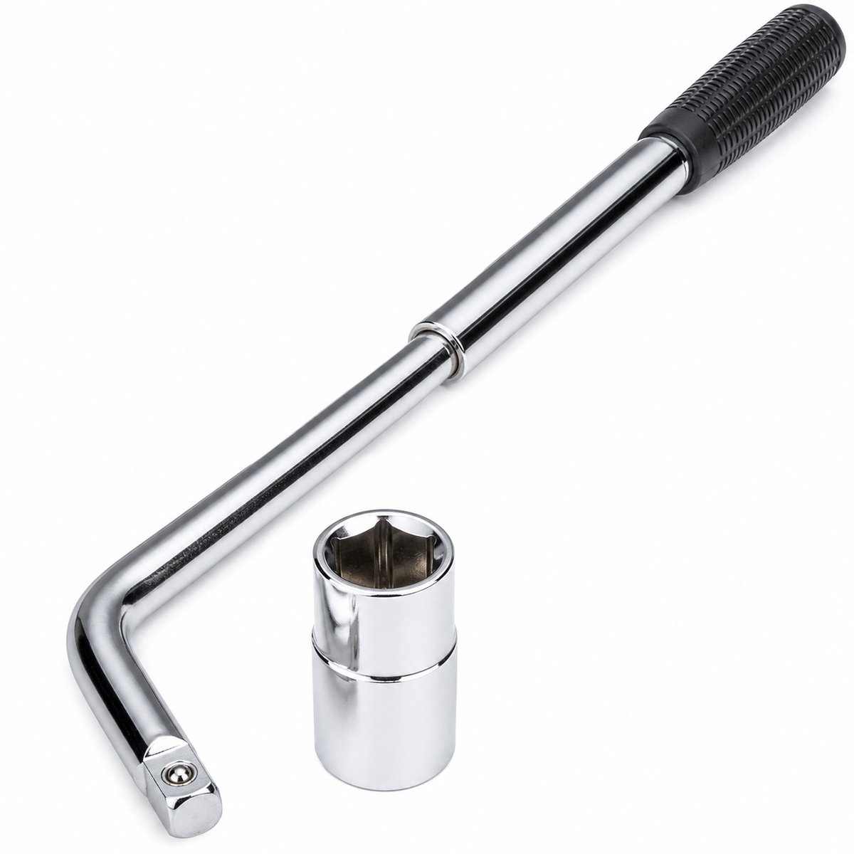 Telescopische Wielmoersleutel - 17 en 19 mm - 33 tot 52 cm - Chroom-Vanadium