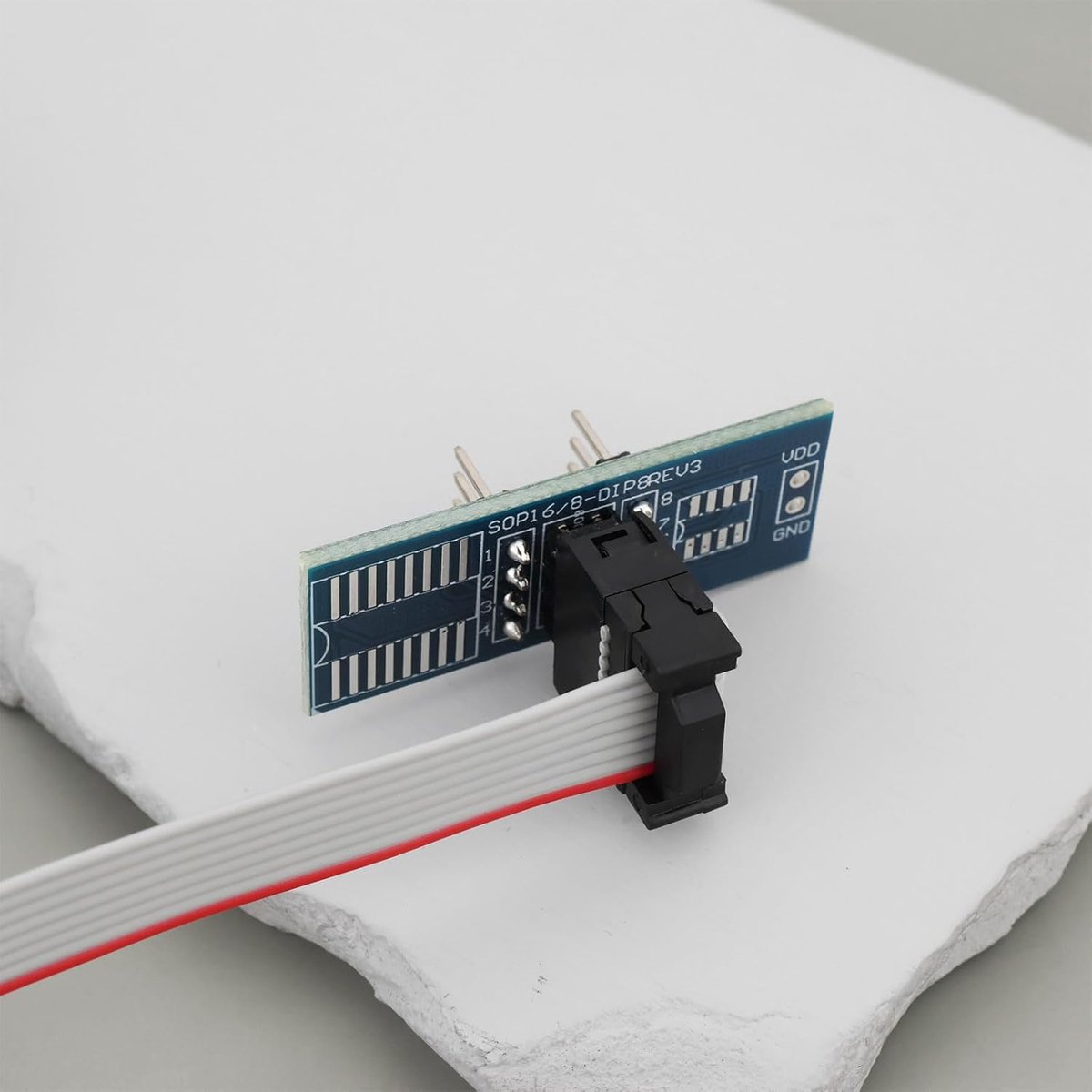 SOP16 naar DIP8 Test Clip Programmeur Adapter Board Kabel | voor EEPROM, voor BIOS IC, Programmeren en Lezen