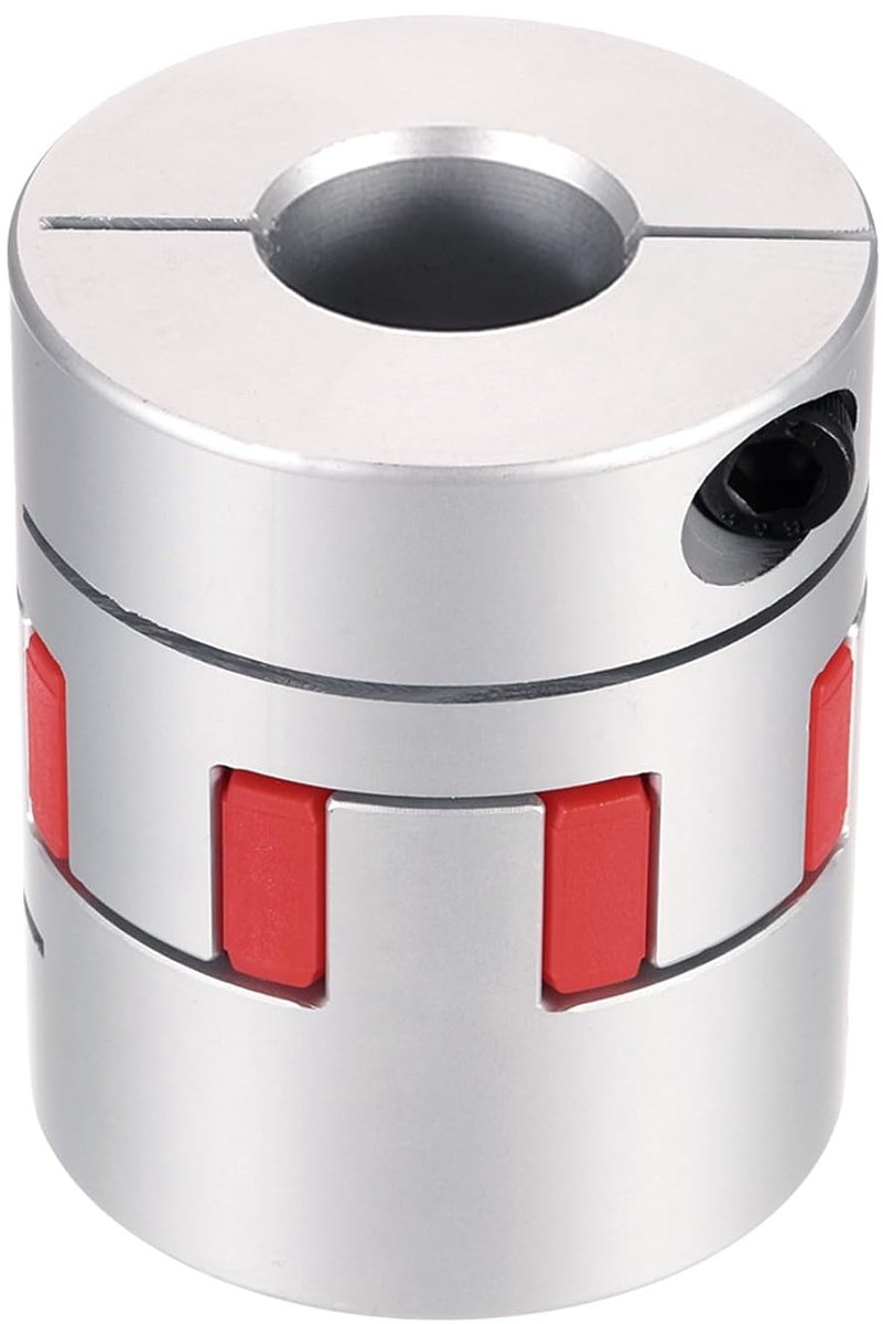 Aluminium askoppeling, askoppeling, 20 mm op 20 mm, flexibele spinnenkoppeling, L50 mm x D 40 mm, koppeling, grenen, spinnen, golfconnector voor 3D-printer, doe-het-zelf CNC-freesmachine