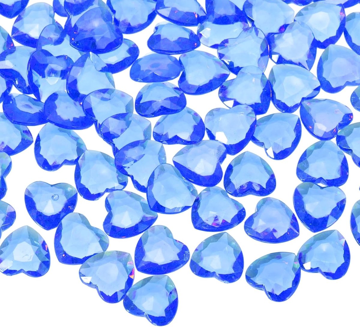 Acrylstrass-steentjes in hartvorm, 12 mm, met platte basis, kristalhart, transparant, edelstenen voor het vullen van vazen, kunsthandwerk, schilderen, tafeldecoratie, 100 stuks