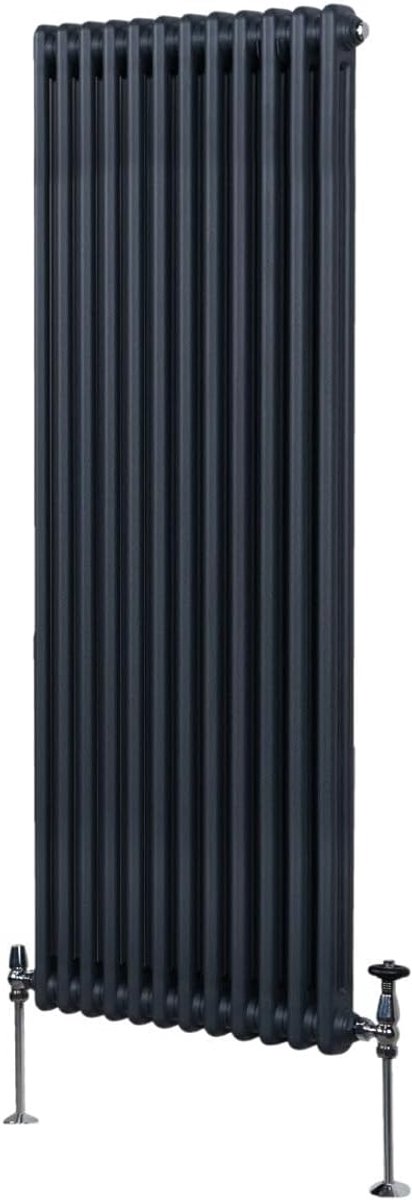 Twee Kolom Radiator 1800mm x 562mm - Grijs Koolstofstaal - Verticale Wandmontage - Hoog warmtevermogen - SnelShoppen