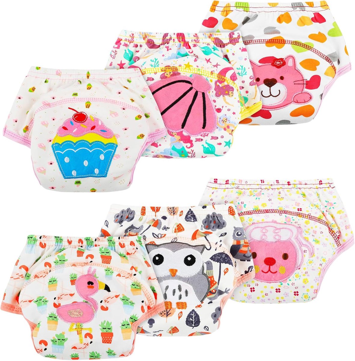 SnelShoppen - Herbruikbare Babyluiers Set van 6 Training Slips voor Baby's, Ademend en Zacht Katoen, Leerbroekjes voor Jongens en Meisjes, Ideaal voor