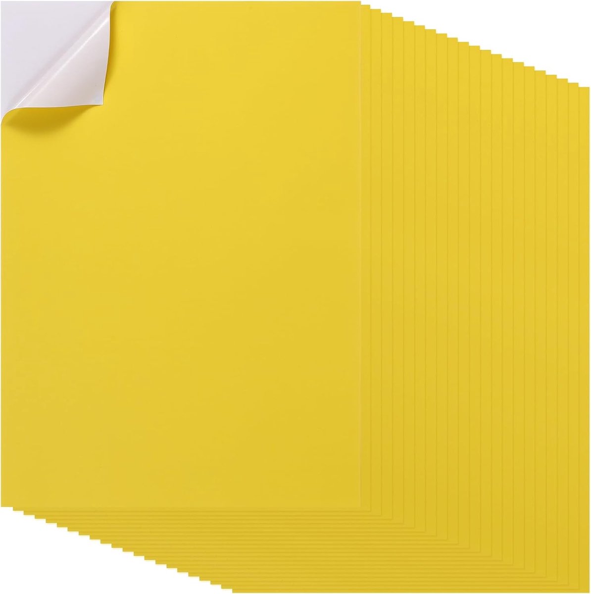 40 stuks volledig vel label stickerpapier, A4 verzendetiketten mat gekleurd zelfklevend afdrukbaar stickerpapier voor inkjet laserprinter afdrukken, geel