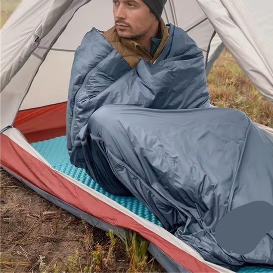 Camping Slaapzak - Outdoor Slaapzak Wandelslaapzak - Kamperen en Reizen - Lichtgewicht en Draagbaar - 205x85cm - Blauw van Camping — afbeelding 3