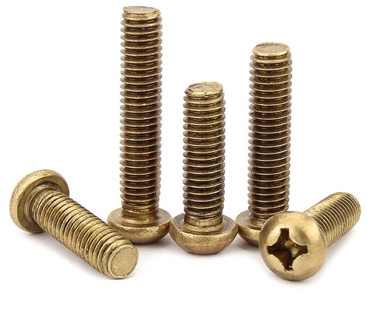 Kruis Ronde Kop Schroeven Koperen Schroeven M8x40 mm,3 pcs