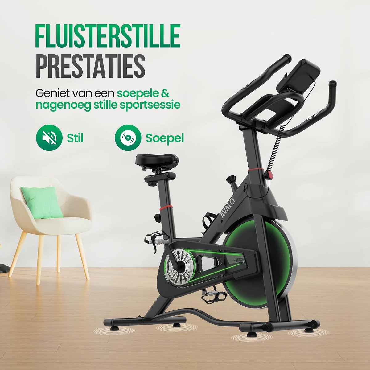 Fietsapparaat - Spinning Bike - Magnetisch Weerstandsysteem - Comfortabele Training - SnelShoppen