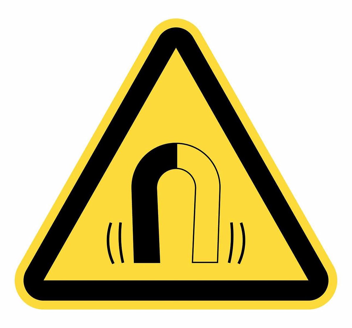 Zelfklevend, magnetisme, sterk, 5 stuks à 15 cm, zelfklevend, driehoek, geel, 15 cm, sterk magnetisme