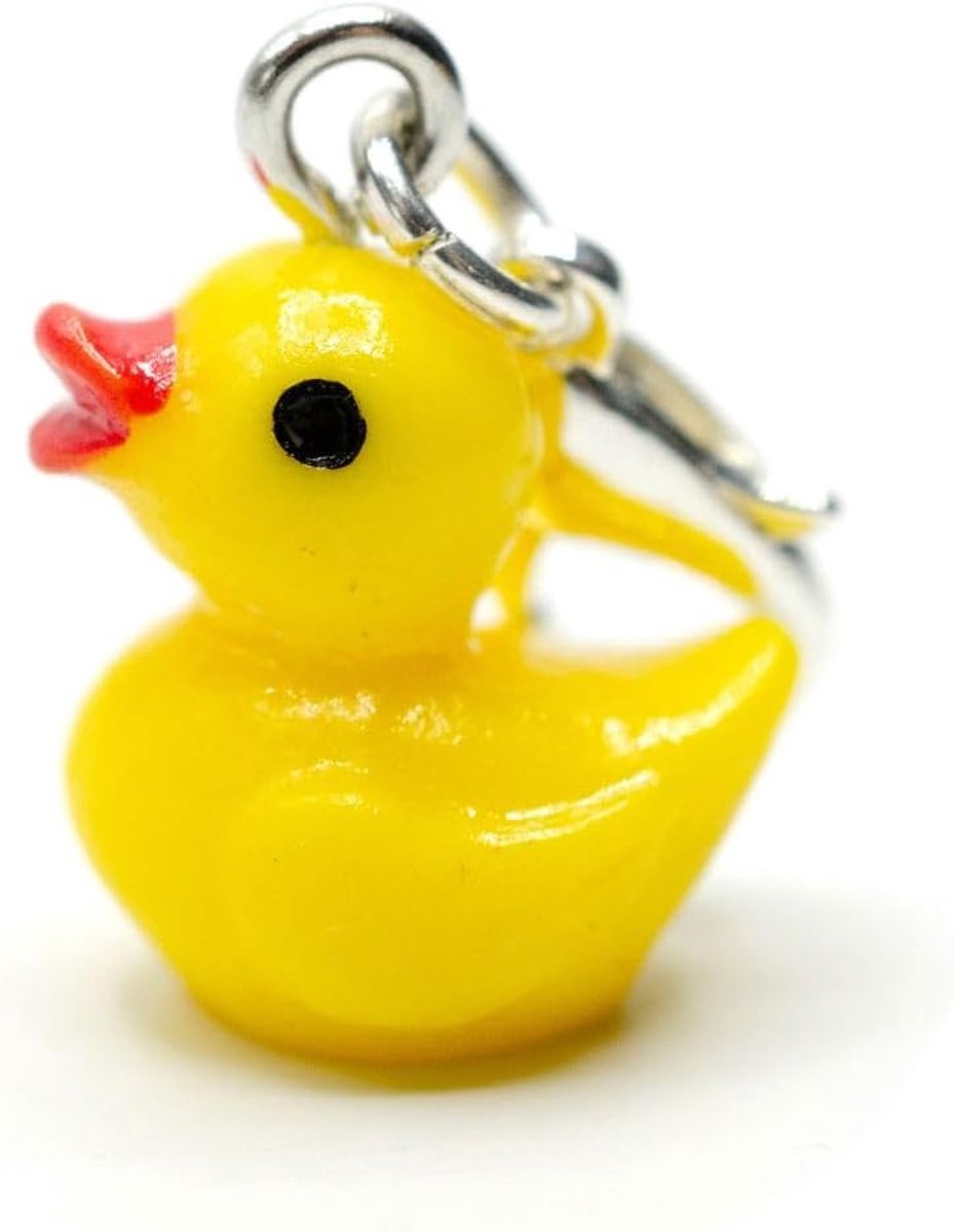 Eend Charm Rits Pull Hanger piepen piepen eendjes - Handgemaakt modesieraad I verzilverd - bedelhanger bedelarmband - hanger voor armband