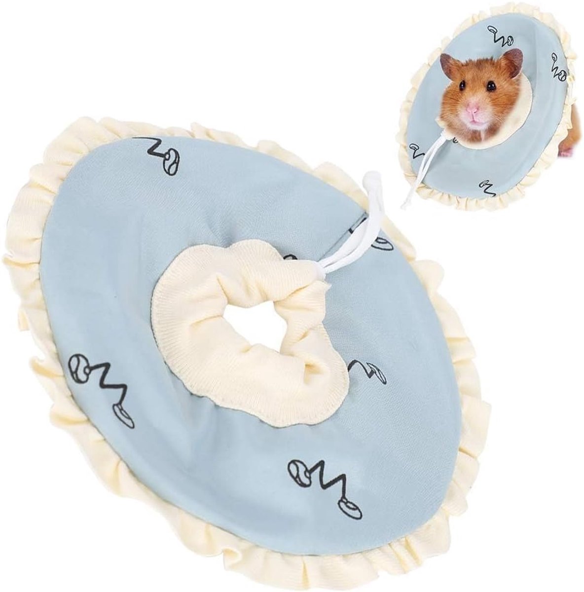 Halskraag voor Hamsters, Cavia's en Konijnen, Lichtgewicht Elisabethaanse Kraag voor Kleine Huisdieren