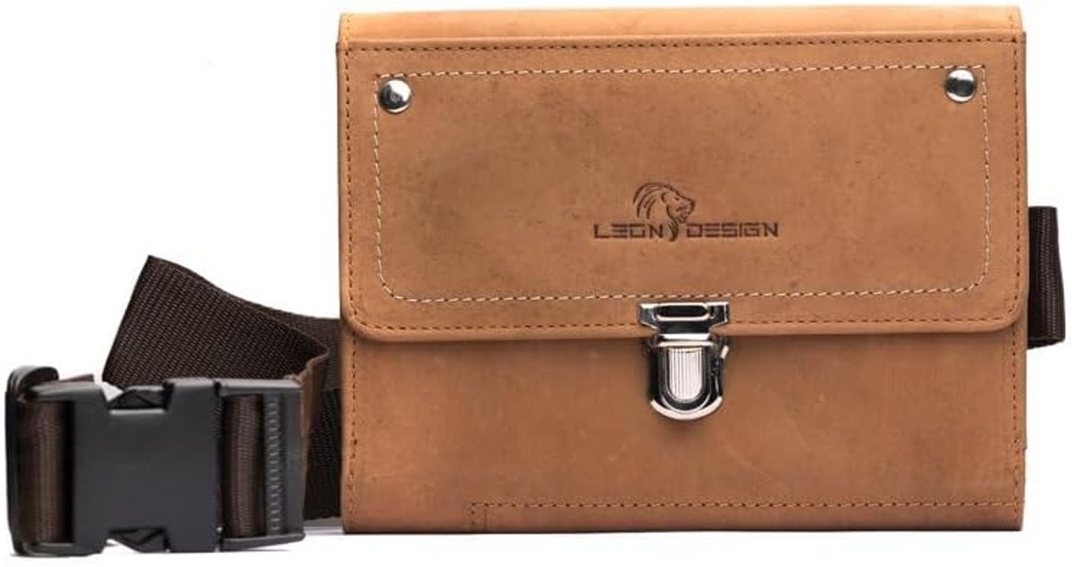 Horeca wallet - Sleutelhanger en pasjeshouder - Leer - Handgemaakt - SnelShoppen