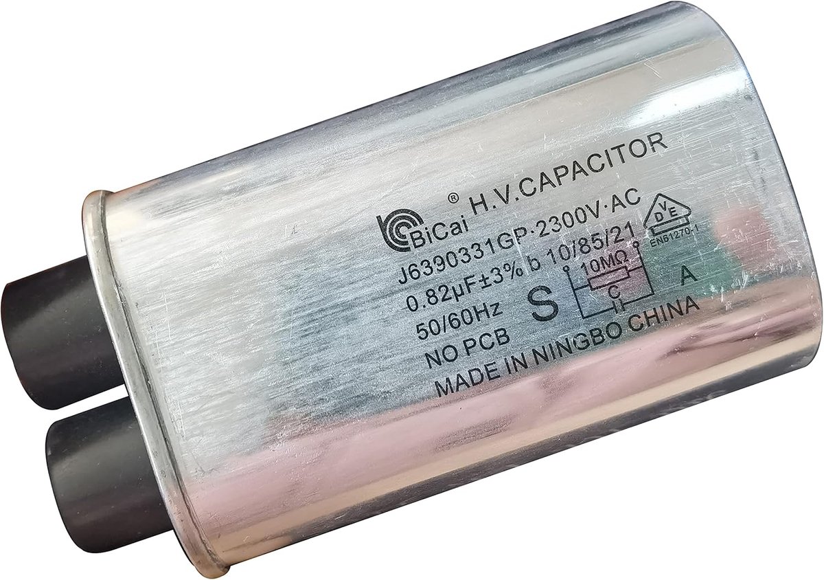 Hoogspanningscondensator 0,82 uF - 2300V AC - Voor commerciële magnetrons - Betrouwbare vervanging - ShopVlot