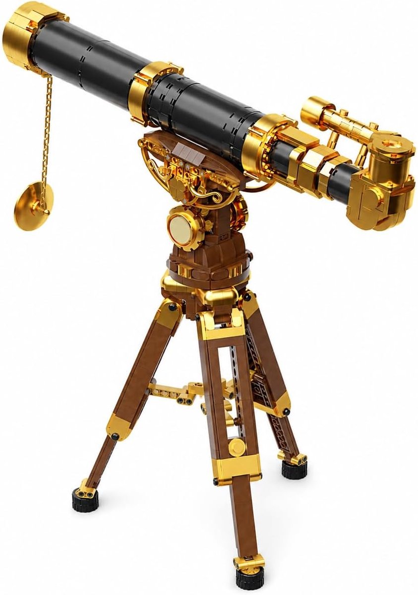 Telescoop bouwmodel - vintage ontwerp - verstelbare tripod - ideaal voor sterrenkijkers - ShopVlot