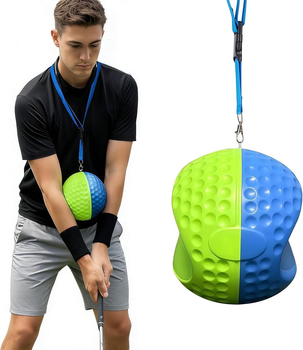 Golf training bal groot - twee kleuren - verbeterde afstemming - perfect voor beginners en gevorderden - ShopVlot