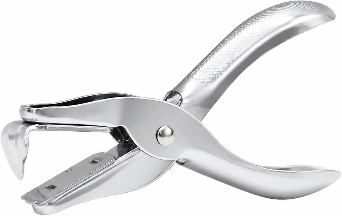 Nietjesverwijderaar met antislip handgreep - metalen constructie - stabiele houder voor papier - eenvoudig te gebruiken - ShopVlot